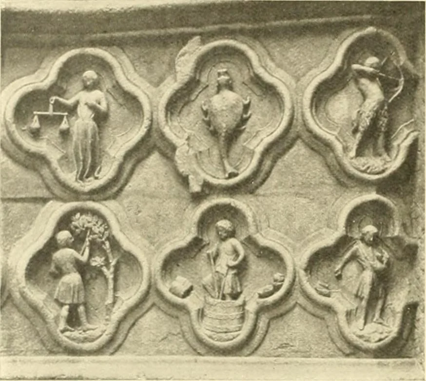 An illustration from L'art religieux du XIIIe siècle en France : étude sur l'iconographie du moyen age et sur ses sources d'inspiration, 1910, leaf 109