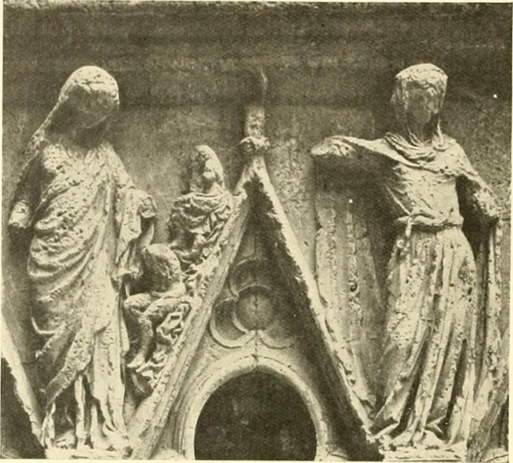An illustration from L'art religieux du XIIIe siècle en France : étude sur l'iconographie du moyen age et sur ses sources d'inspiration, 1910, leaf 121