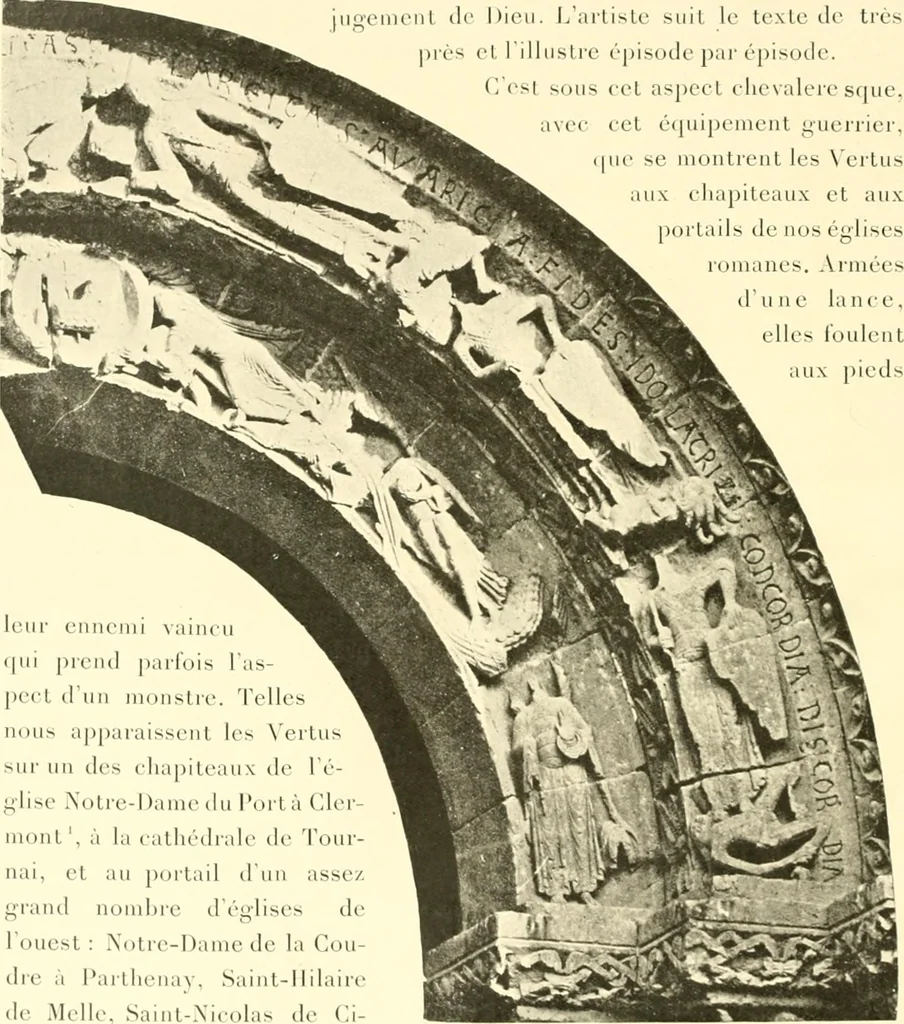 An illustration from L'art religieux du XIIIe siècle en France : étude sur l'iconographie du moyen age et sur ses sources d'inspiration, 1910, leaf 143