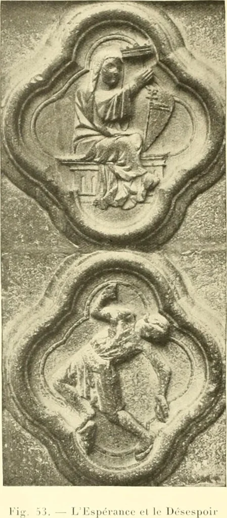 An illustration from L'art religieux du XIIIe siècle en France : étude sur l'iconographie du moyen age et sur ses sources d'inspiration, 1910, leaf 153