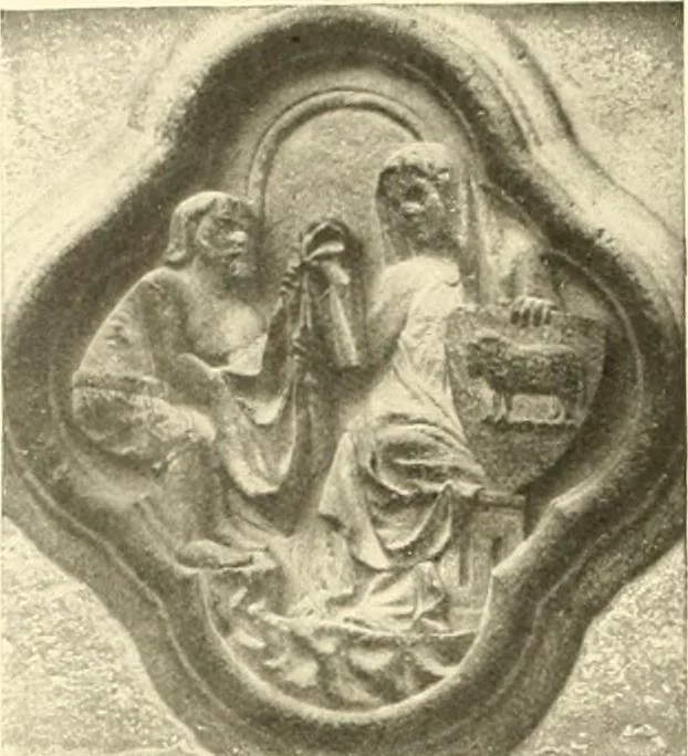 An illustration from L'art religieux du XIIIe siècle en France : étude sur l'iconographie du moyen age et sur ses sources d'inspiration, 1910, leaf 155
