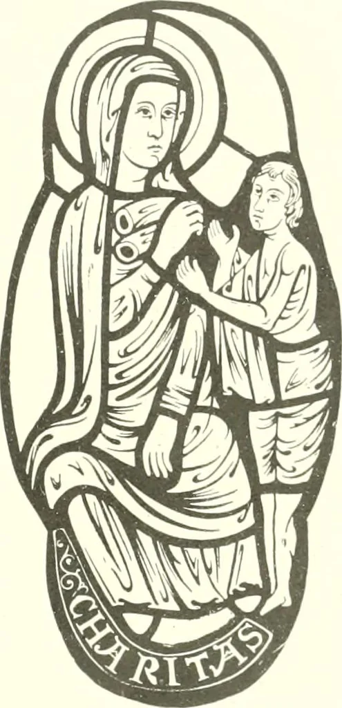 An illustration from L'art religieux du XIIIe siècle en France : étude sur l'iconographie du moyen age et sur ses sources d'inspiration, 1910, leaf 156