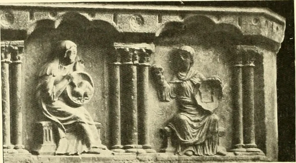 An illustration from L'art religieux du XIIIe siècle en France : étude sur l'iconographie du moyen age et sur ses sources d'inspiration, 1910, leaf 173