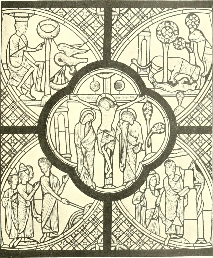 An illustration from L'art religieux du XIIIe siècle en France : étude sur l'iconographie du moyen age et sur ses sources d'inspiration, 1910, leaf 192