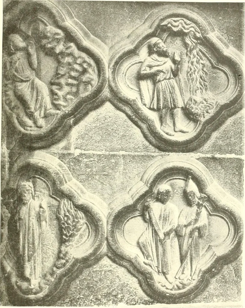 An illustration from L'art religieux du XIIIe siècle en France : étude sur l'iconographie du moyen age et sur ses sources d'inspiration, 1910, leaf 198