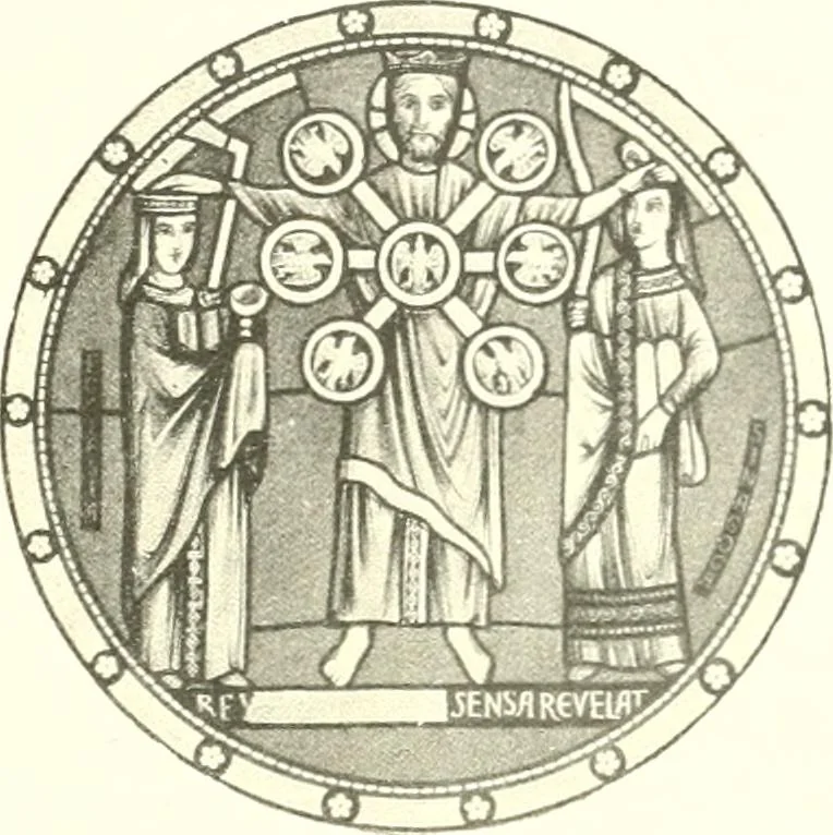 An illustration from L'art religieux du XIIIe siècle en France : étude sur l'iconographie du moyen age et sur ses sources d'inspiration, 1910, leaf 220
