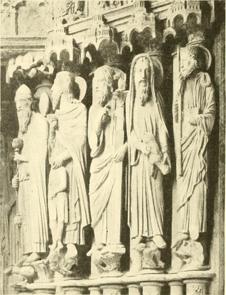 An illustration from L'art religieux du XIIIe siècle en France : étude sur l'iconographie du moyen age et sur ses sources d'inspiration, 1910, leaf 223