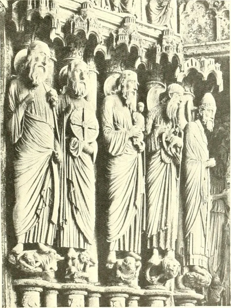 An illustration from L'art religieux du XIIIe siècle en France : étude sur l'iconographie du moyen age et sur ses sources d'inspiration, 1910, leaf 224