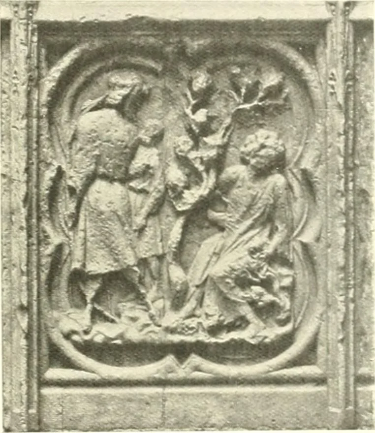 An illustration from L'art religieux du XIIIe siècle en France : étude sur l'iconographie du moyen age et sur ses sources d'inspiration, 1910, leaf 258