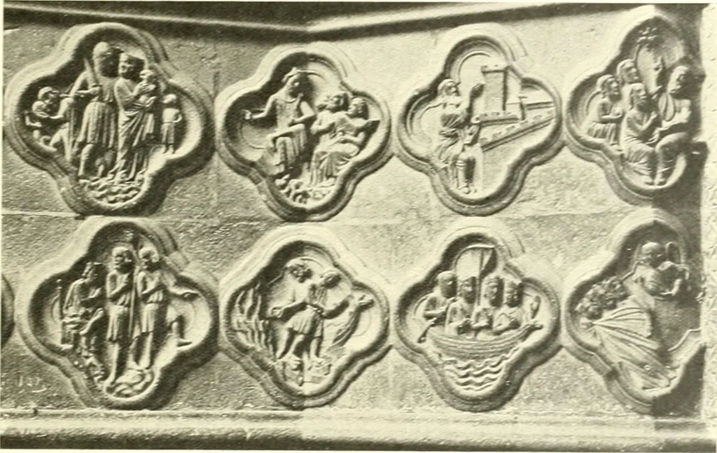 An illustration from L'art religieux du XIIIe siècle en France : étude sur l'iconographie du moyen age et sur ses sources d'inspiration, 1910, leaf 270