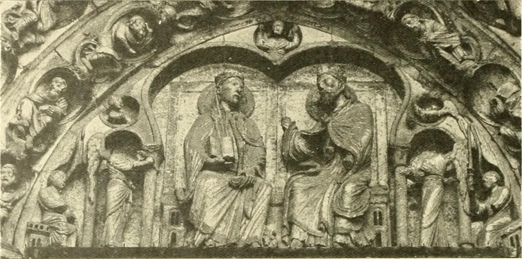 An illustration from L'art religieux du XIIIe siècle en France : étude sur l'iconographie du moyen age et sur ses sources d'inspiration, 1910, leaf 307