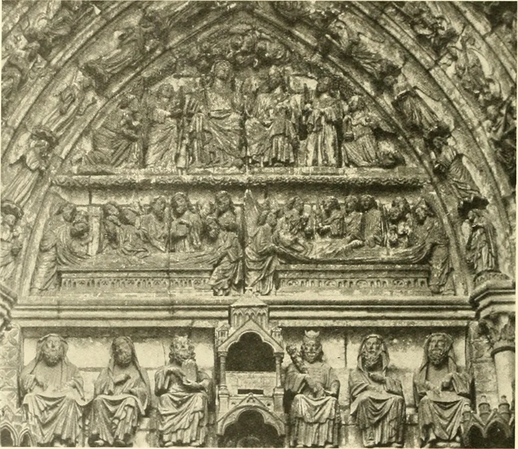 An illustration from L'art religieux du XIIIe siècle en France : étude sur l'iconographie du moyen age et sur ses sources d'inspiration, 1910, leaf 311
