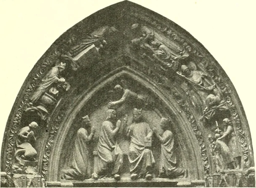 An illustration from L'art religieux du XIIIe siècle en France : étude sur l'iconographie du moyen age et sur ses sources d'inspiration, 1910, leaf 312