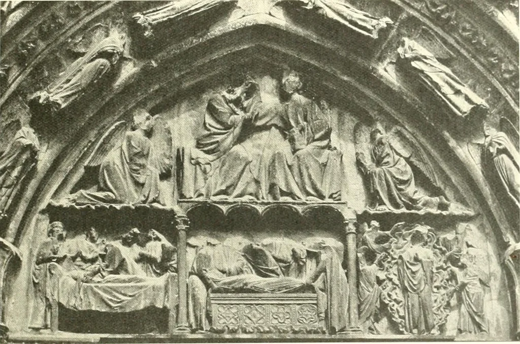 An illustration from L'art religieux du XIIIe siècle en France : étude sur l'iconographie du moyen age et sur ses sources d'inspiration, 1910, leaf 314