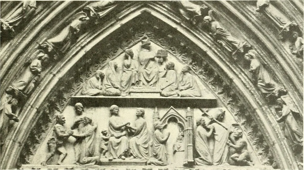 An illustration from L'art religieux du XIIIe siècle en France : étude sur l'iconographie du moyen age et sur ses sources d'inspiration, 1910, leaf 320