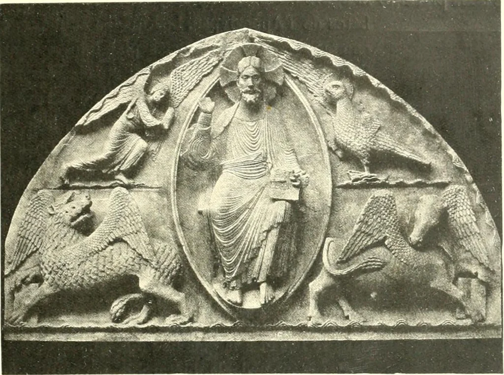 An illustration from L'art religieux du XIIIe siècle en France : étude sur l'iconographie du moyen age et sur ses sources d'inspiration, 1910, leaf 34