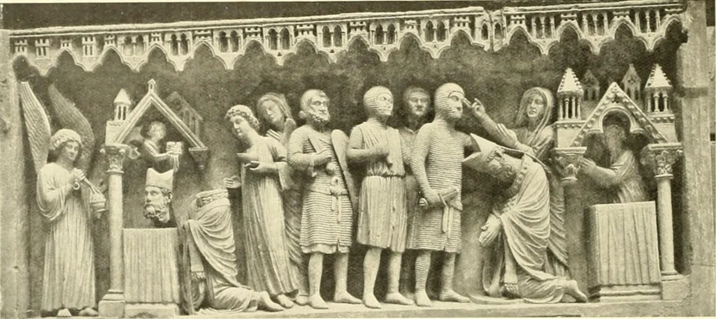 An illustration from L'art religieux du XIIIe siècle en France : étude sur l'iconographie du moyen age et sur ses sources d'inspiration, 1910, leaf 379
