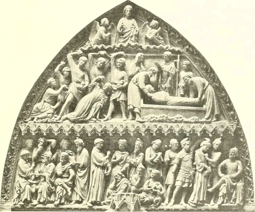An illustration from L'art religieux du XIIIe siècle en France : étude sur l'iconographie du moyen age et sur ses sources d'inspiration, 1910, leaf 382