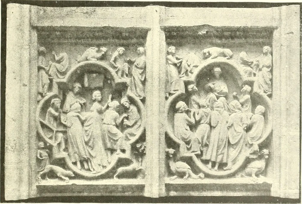 An illustration from L'art religieux du XIIIe siècle en France : étude sur l'iconographie du moyen age et sur ses sources d'inspiration, 1910, leaf 426