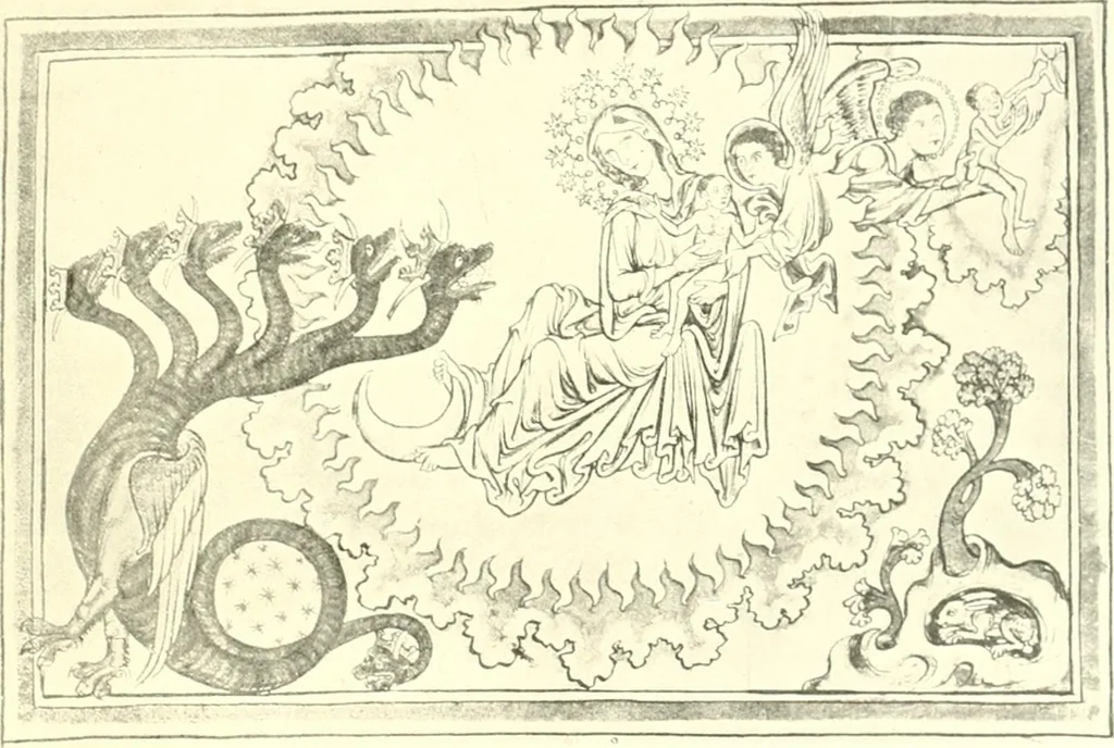 An illustration from L'art religieux du XIIIe siècle en France : étude sur l'iconographie du moyen age et sur ses sources d'inspiration, 1910, leaf 434