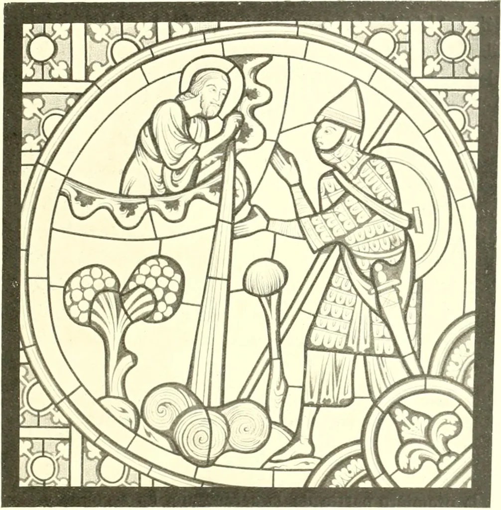 An illustration from L'art religieux du XIIIe siècle en France : étude sur l'iconographie du moyen age et sur ses sources d'inspiration, 1910, leaf 44