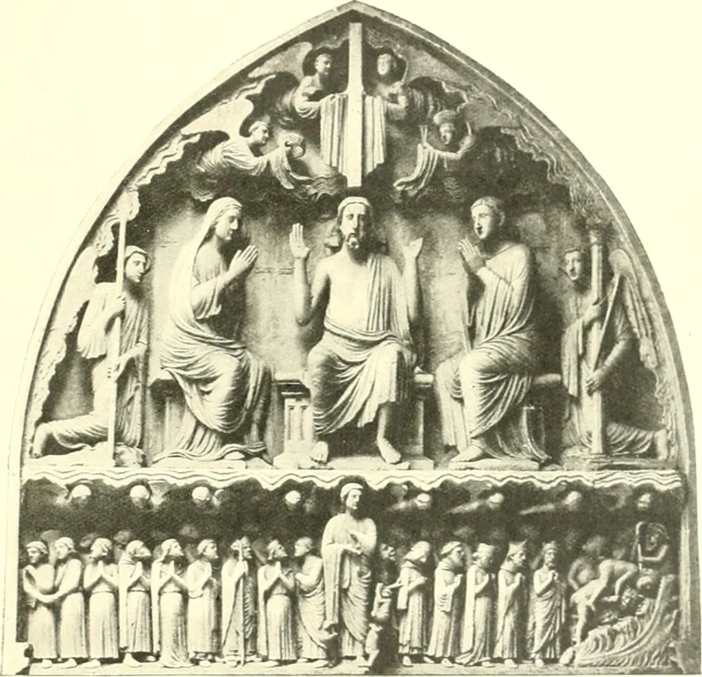 An illustration from L'art religieux du XIIIe siècle en France : étude sur l'iconographie du moyen age et sur ses sources d'inspiration, 1910, leaf 442