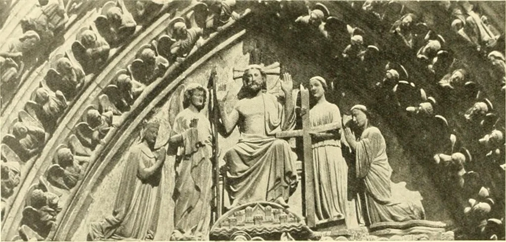 An illustration from L'art religieux du XIIIe siècle en France : étude sur l'iconographie du moyen age et sur ses sources d'inspiration, 1910, leaf 443