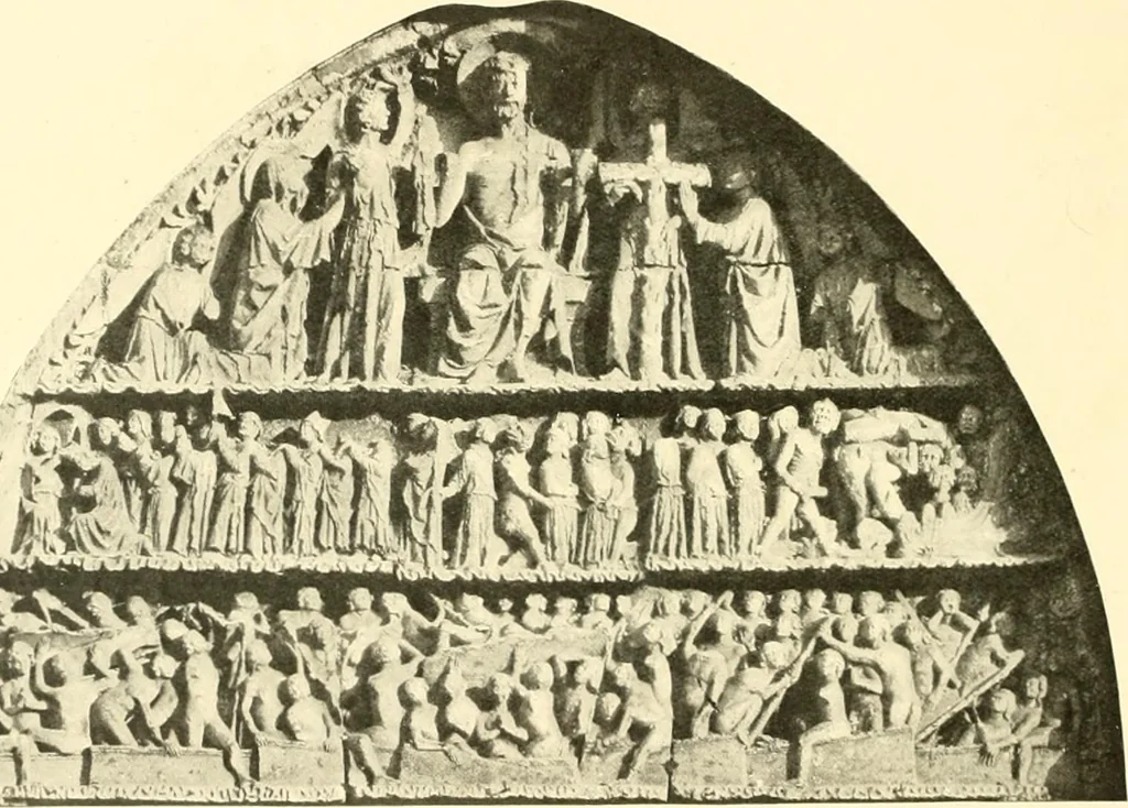 An illustration from L'art religieux du XIIIe siècle en France : étude sur l'iconographie du moyen age et sur ses sources d'inspiration, 1910, leaf 445