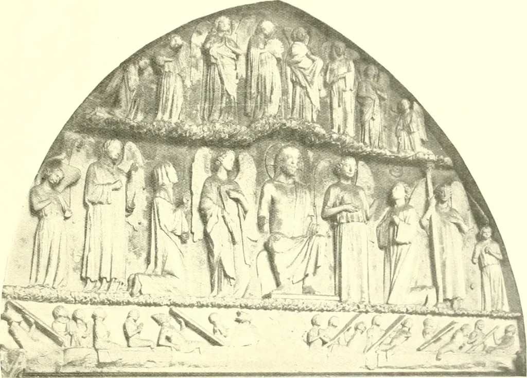 An illustration from L'art religieux du XIIIe siècle en France : étude sur l'iconographie du moyen age et sur ses sources d'inspiration, 1910, leaf 448