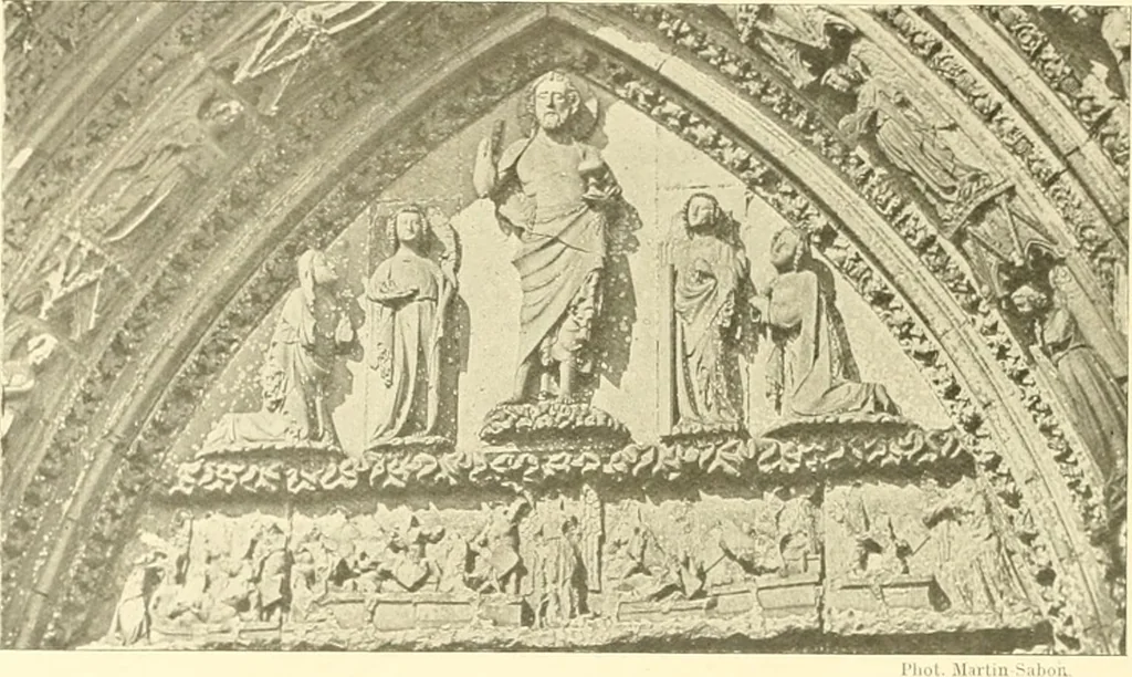 An illustration from L'art religieux du XIIIe siècle en France : étude sur l'iconographie du moyen age et sur ses sources d'inspiration, 1910, leaf 449