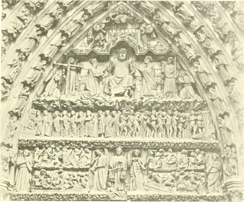 An illustration from L'art religieux du XIIIe siècle en France : étude sur l'iconographie du moyen age et sur ses sources d'inspiration, 1910, leaf 450