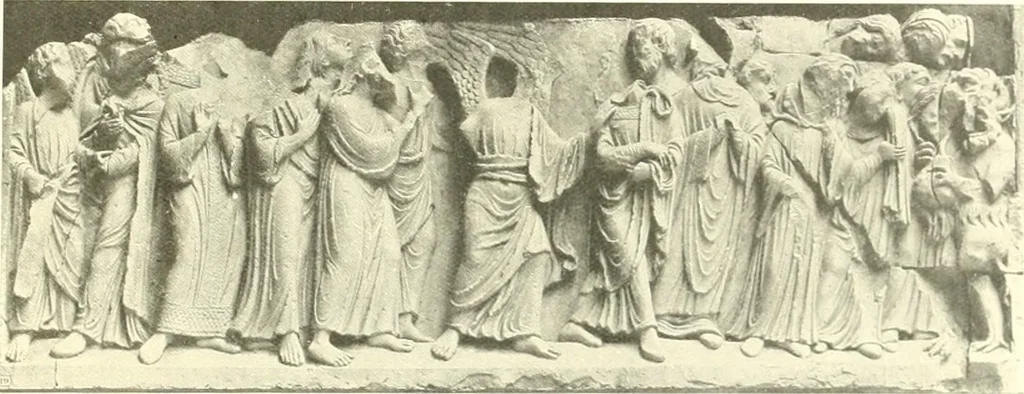 An illustration from L'art religieux du XIIIe siècle en France : étude sur l'iconographie du moyen age et sur ses sources d'inspiration, 1910, leaf 454