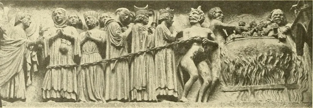 An illustration from L'art religieux du XIIIe siècle en France : étude sur l'iconographie du moyen age et sur ses sources d'inspiration, 1910, leaf 455