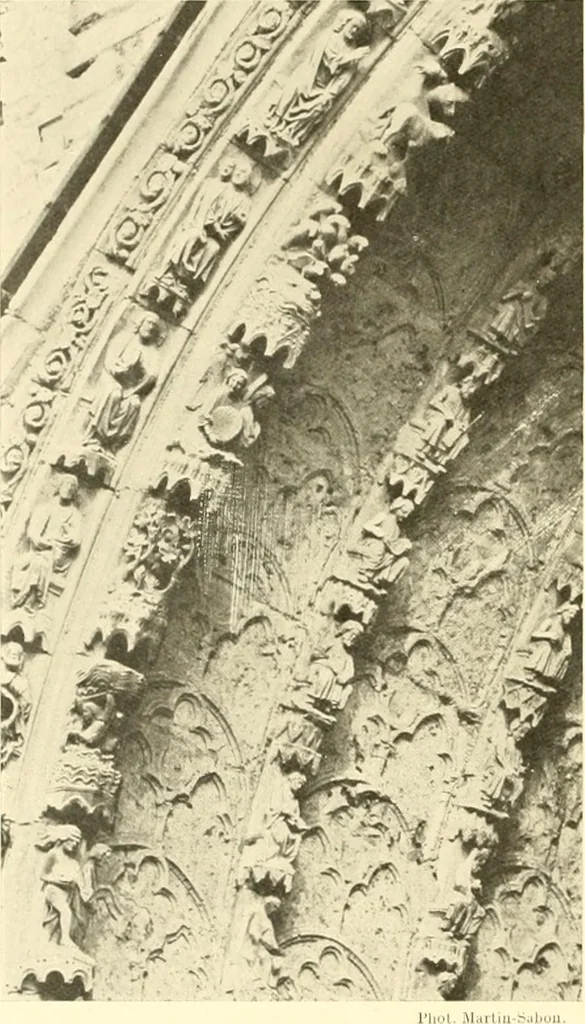 An illustration from L'art religieux du XIIIe siècle en France : étude sur l'iconographie du moyen age et sur ses sources d'inspiration, 1910, leaf 57