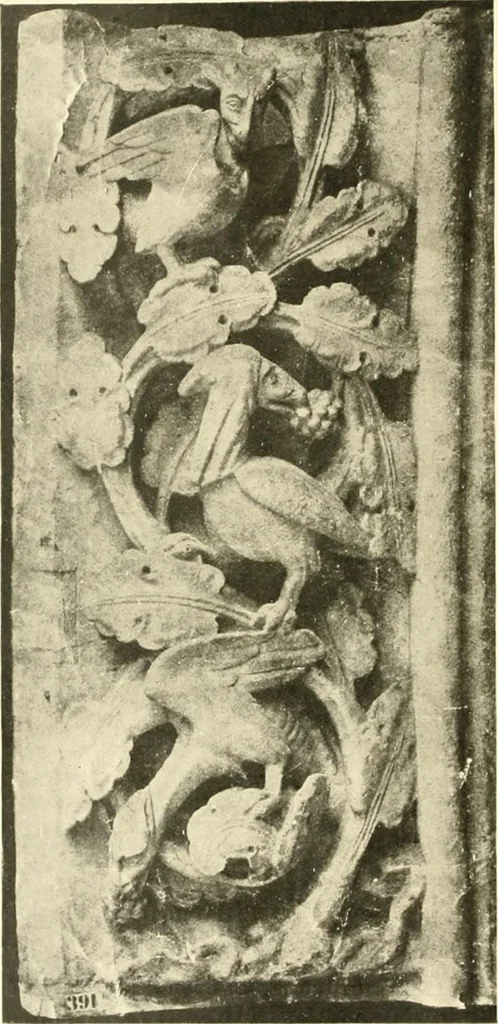 An illustration from L'art religieux du XIIIe siècle en France : étude sur l'iconographie du moyen age et sur ses sources d'inspiration, 1910, leaf 87