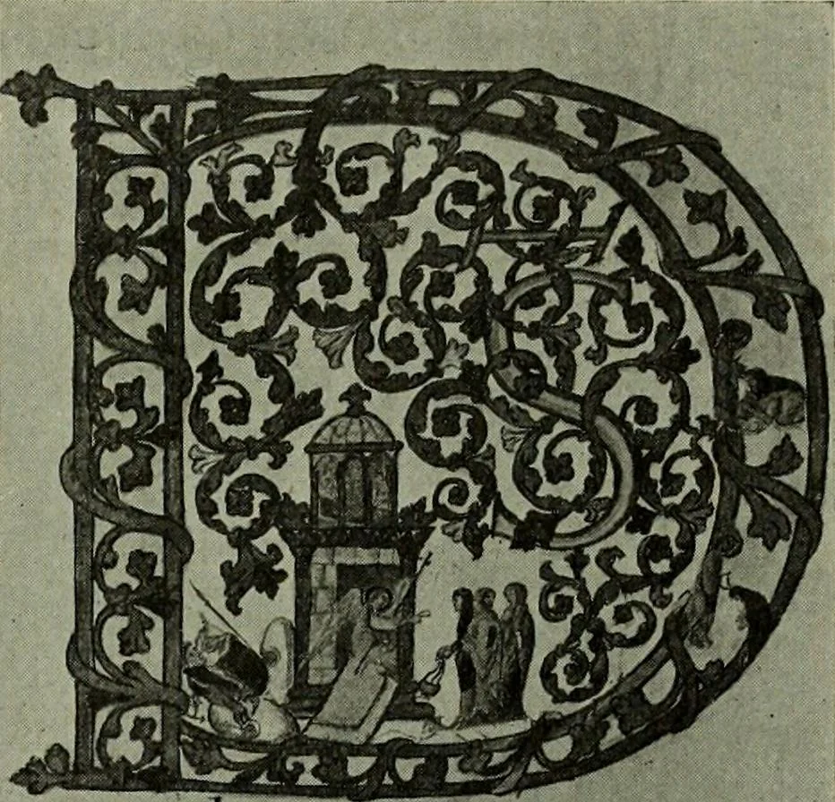 An illustration from L'art religieux du XIIe siècle en France : Etude sur les origines de l'iconographie du Moyen Age, 1922, leaf 102