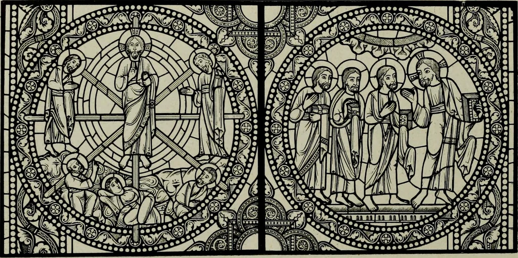 An illustration from L'art religieux du XIIe siècle en France : Etude sur les origines de l'iconographie du Moyen Age, 1922, leaf 111