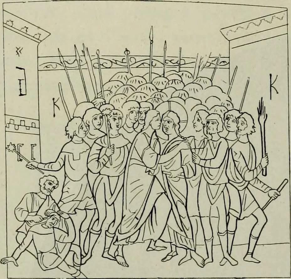 An illustration from L'art religieux du XIIe siècle en France : Etude sur les origines de l'iconographie du Moyen Age, 1922, leaf 113