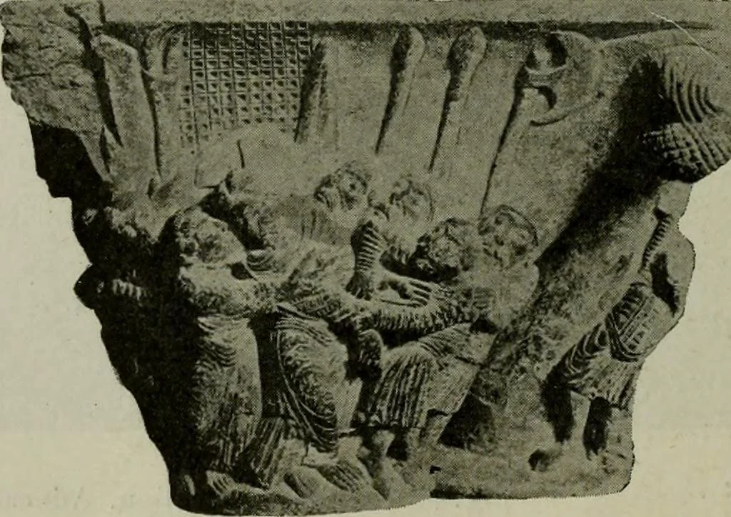 An illustration from L'art religieux du XIIe siècle en France : Etude sur les origines de l'iconographie du Moyen Age, 1922, leaf 113