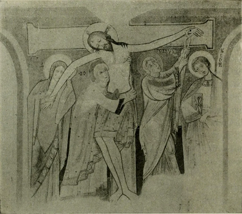 An illustration from L'art religieux du XIIe siècle en France : Etude sur les origines de l'iconographie du Moyen Age, 1922, leaf 117