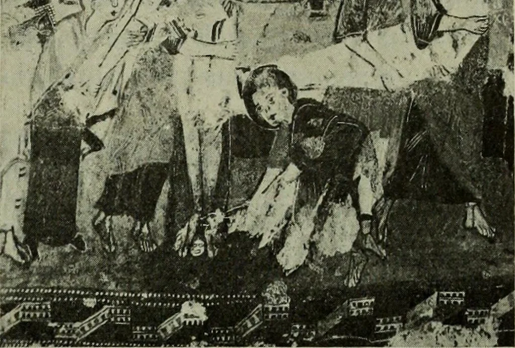 An illustration from L'art religieux du XIIe siècle en France : Etude sur les origines de l'iconographie du Moyen Age, 1922, leaf 118