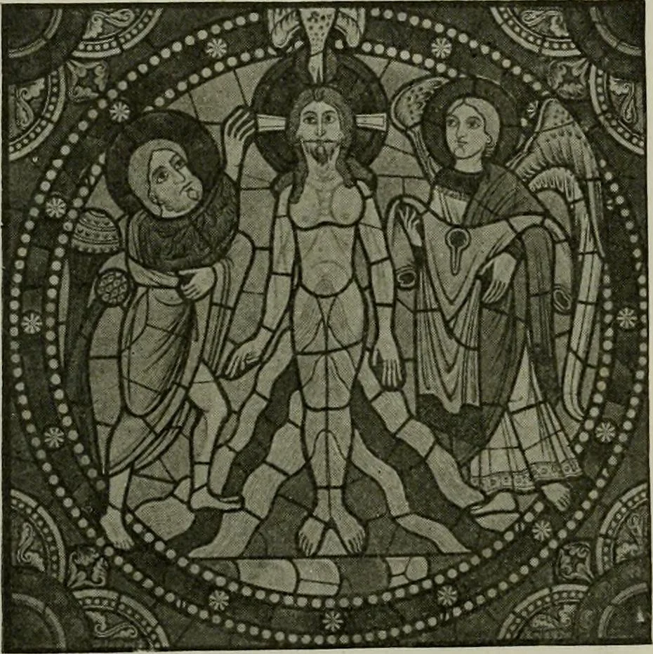 An illustration from L'art religieux du XIIe siècle en France : Etude sur les origines de l'iconographie du Moyen Age, 1922, leaf 125