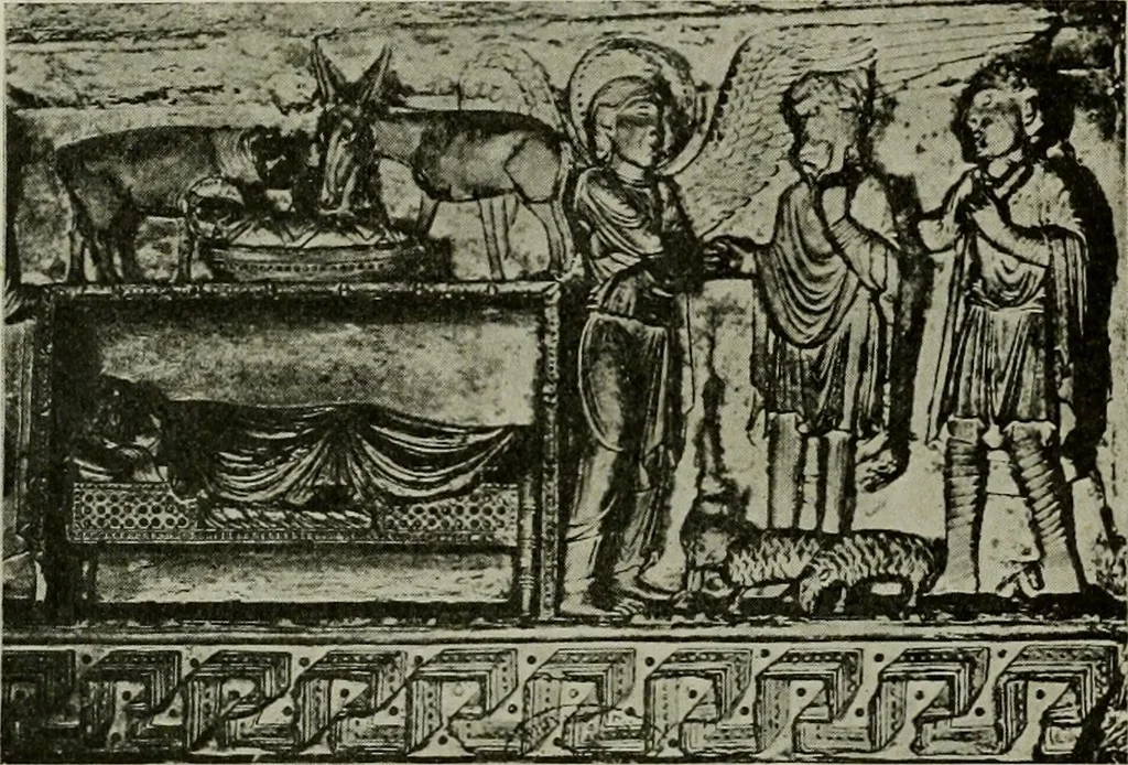 An illustration from L'art religieux du XIIe siècle en France : Etude sur les origines de l'iconographie du Moyen Age, 1922, leaf 131