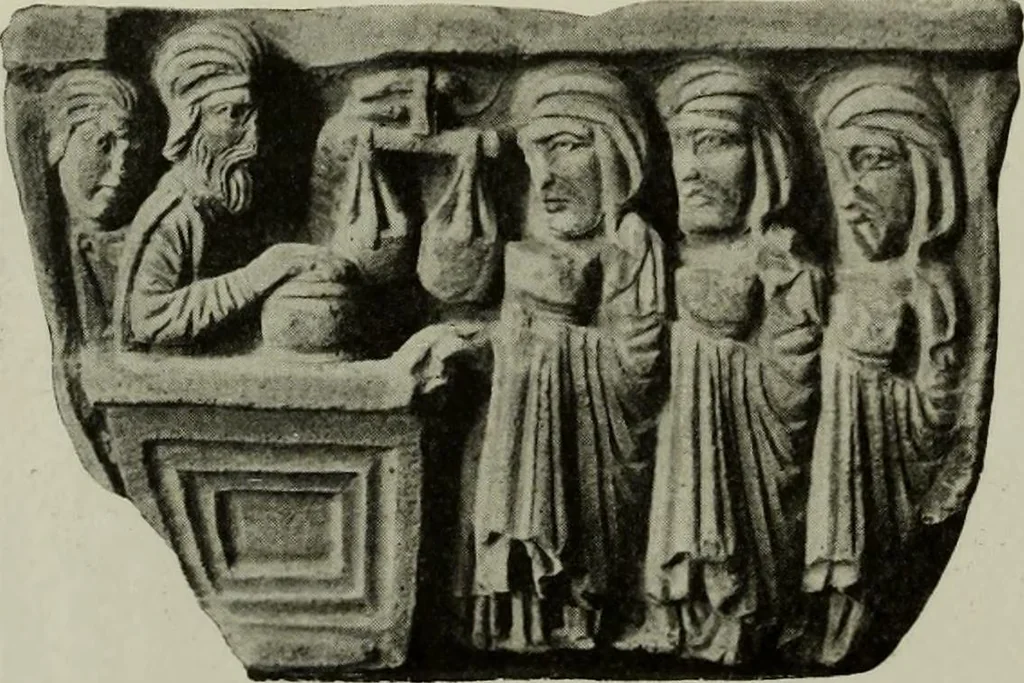 An illustration from L'art religieux du XIIe siècle en France : Etude sur les origines de l'iconographie du Moyen Age, 1922, leaf 151