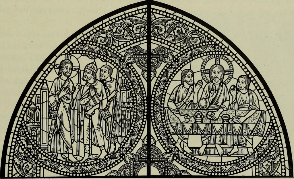 An illustration from L'art religieux du XIIe siècle en France : Etude sur les origines de l'iconographie du Moyen Age, 1922, leaf 154