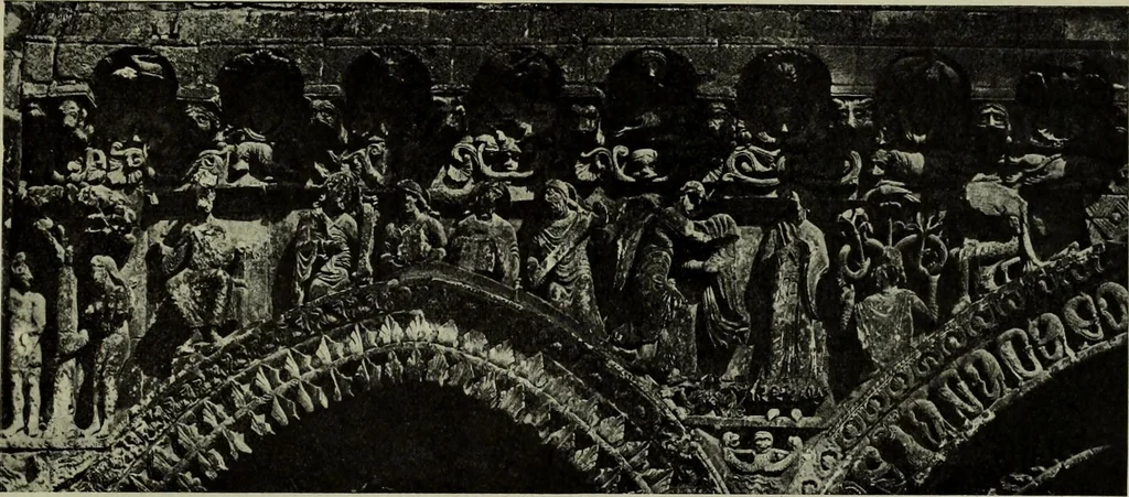 An illustration from L'art religieux du XIIe siècle en France : Etude sur les origines de l'iconographie du Moyen Age, 1922, leaf 158