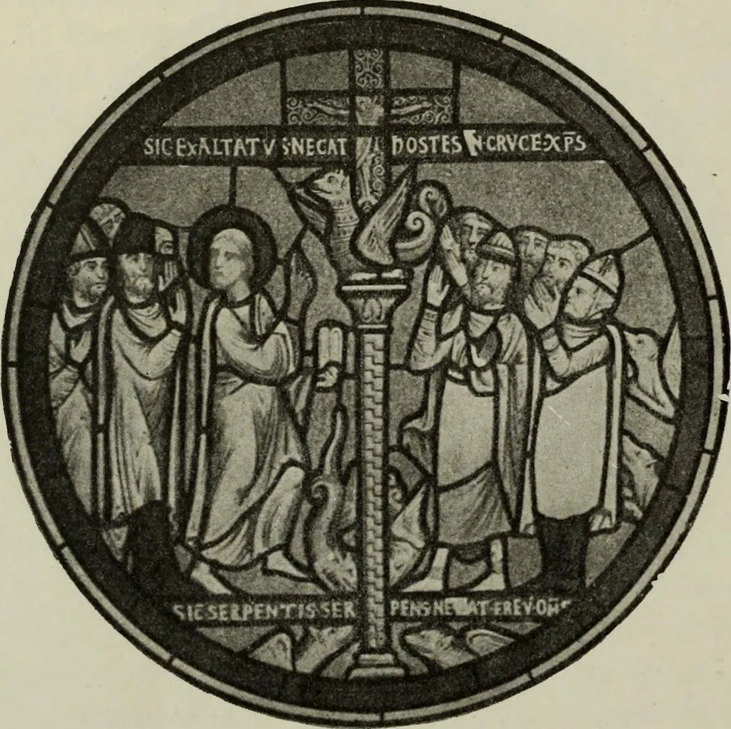 An illustration from L'art religieux du XIIe siècle en France : Etude sur les origines de l'iconographie du Moyen Age, 1922, leaf 171