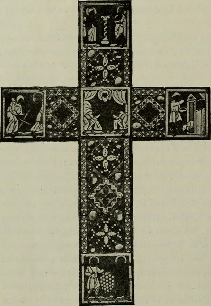 An illustration from L'art religieux du XIIe siècle en France : Etude sur les origines de l'iconographie du Moyen Age, 1922, leaf 175