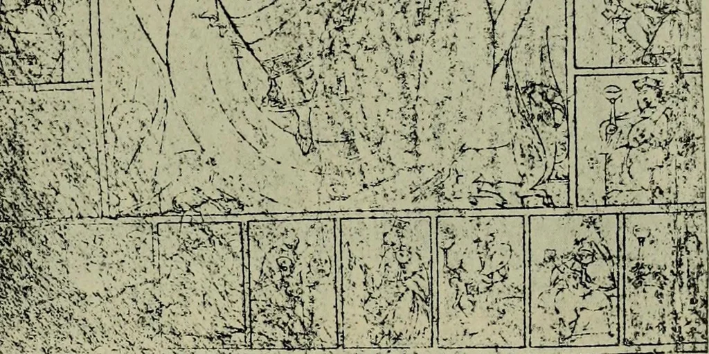 An illustration from L'art religieux du XIIe siècle en France : Etude sur les origines de l'iconographie du Moyen Age, 1922, leaf 22