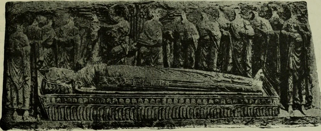 An illustration from L'art religieux du XIIe siècle en France : Etude sur les origines de l'iconographie du Moyen Age, 1922, leaf 220